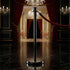 Chivari Black Polished Stanchion, Includes Weighted Base, Base Cover and Pole with Crown STANCHBLK-KT-AX