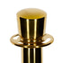 Chivari Gold Polished Stanchion, Includes Weighted Base, Base Cover and Pole with Crown STANCHGLD-KT-AX
