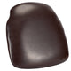Chivari Brown Vinyl 1.75" Thick Cross Back Cushion with SlipNot™ Technology CUSHX-PANVINBR-SPNT-AX