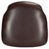 Brown Vinyl 1.75" Thick Cross Back Cushion with SlipNot™ Technology