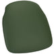 Chivari Hunter Green Vinyl 1.75" Thick Cross Back Cushion with SlipNot™ Technology CUSHX-PANVINHG-SPNT-AX