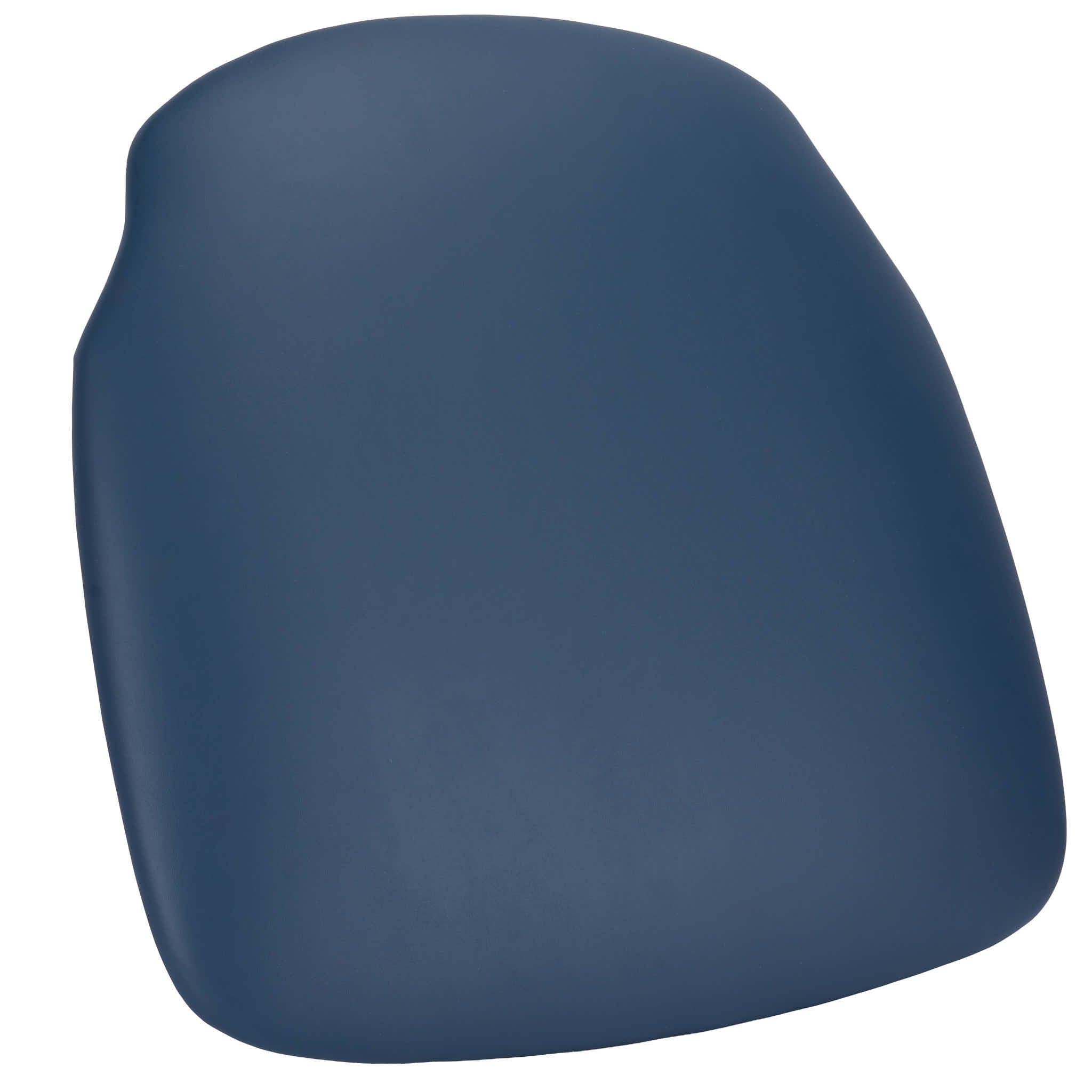 Navy Blue Vinyl 1.75" Thick Cross Back Cushion with SlipNot™ Technology