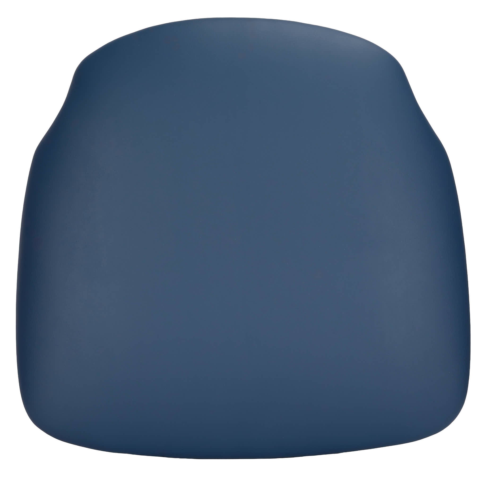 Navy Blue Vinyl 1.75" Thick Cross Back Cushion with SlipNot™ Technology