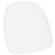 Chivari Pure White Vinyl 1.75" Thick Cross Back Cushion with SlipNot™ Technology CUSHX-PANVINPRWHI-SPNT-AX