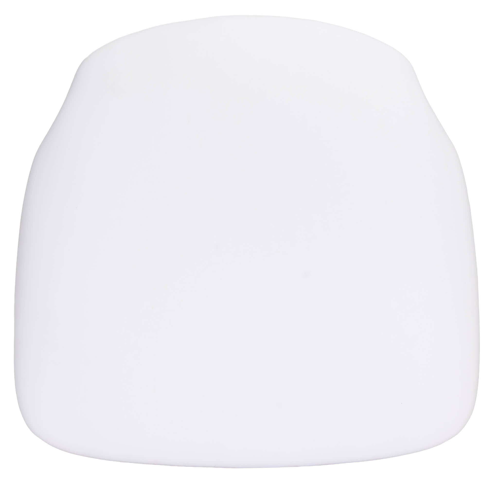 Pure White Vinyl 1.75" Thick Cross Back Cushion with SlipNot™ Technology