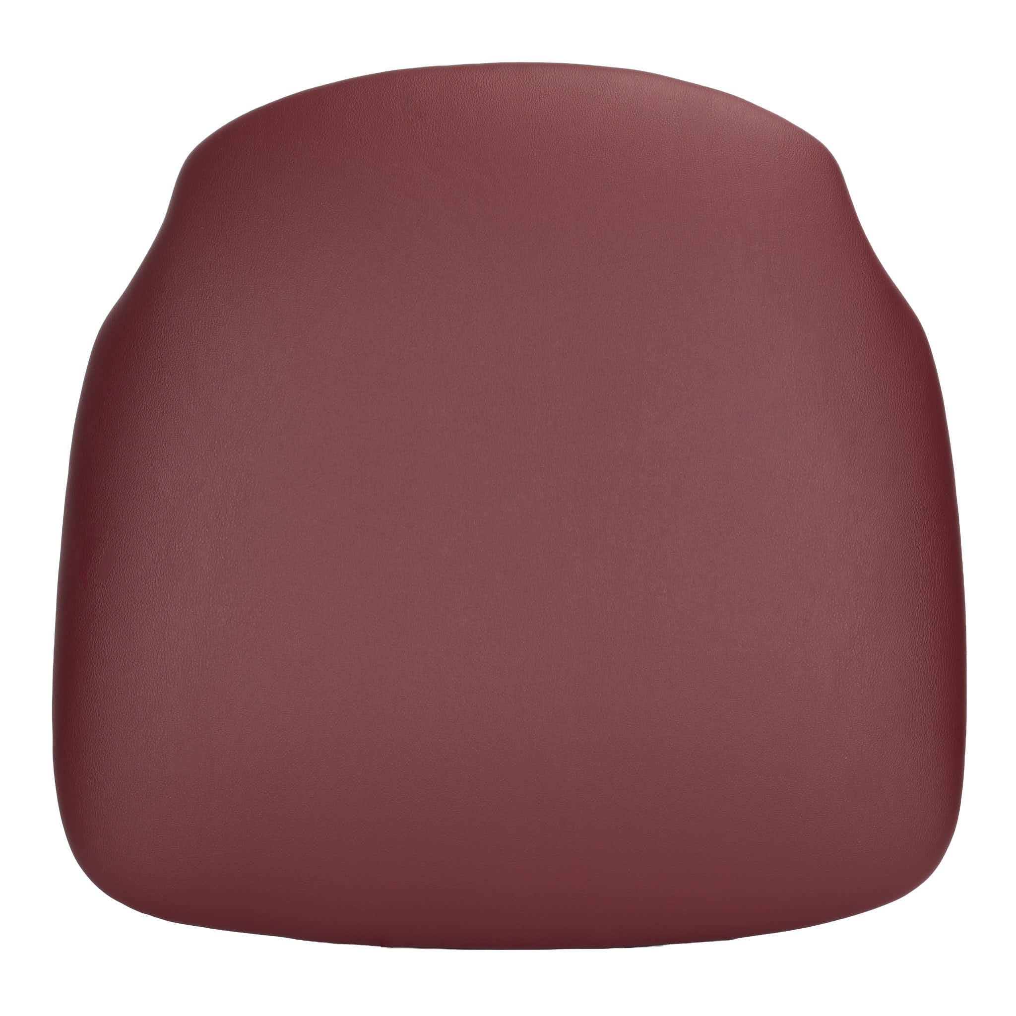 Red Wine Vinyl 1.75" Thick Cross Back Cushion with SlipNot™ Technology