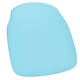 Chivari Turquoise Blue Vinyl 1.75" Thick Cross Back Cushion with SlipNot™ Technology CUSHX-PANVINTB-SPNT-AX