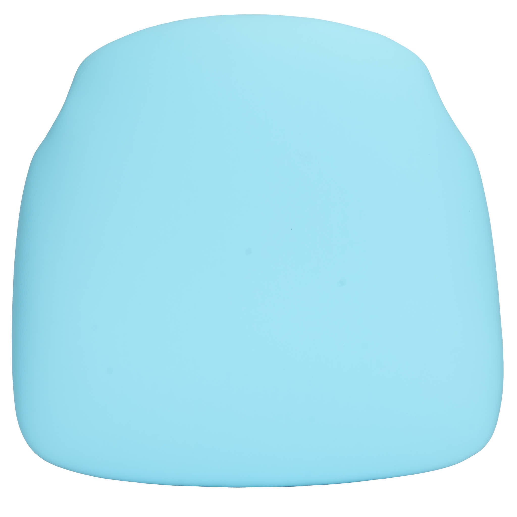 Turquoise Blue Vinyl 1.75" Thick Cross Back Cushion with SlipNot™ Technology