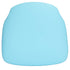 Turquoise Blue Vinyl 1.75" Thick Cross Back Cushion with SlipNot™ Technology