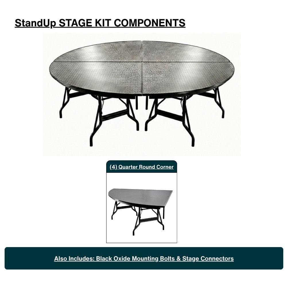 StandUp StandUp 8' Round Portable Stage STG-8x8CER-KT