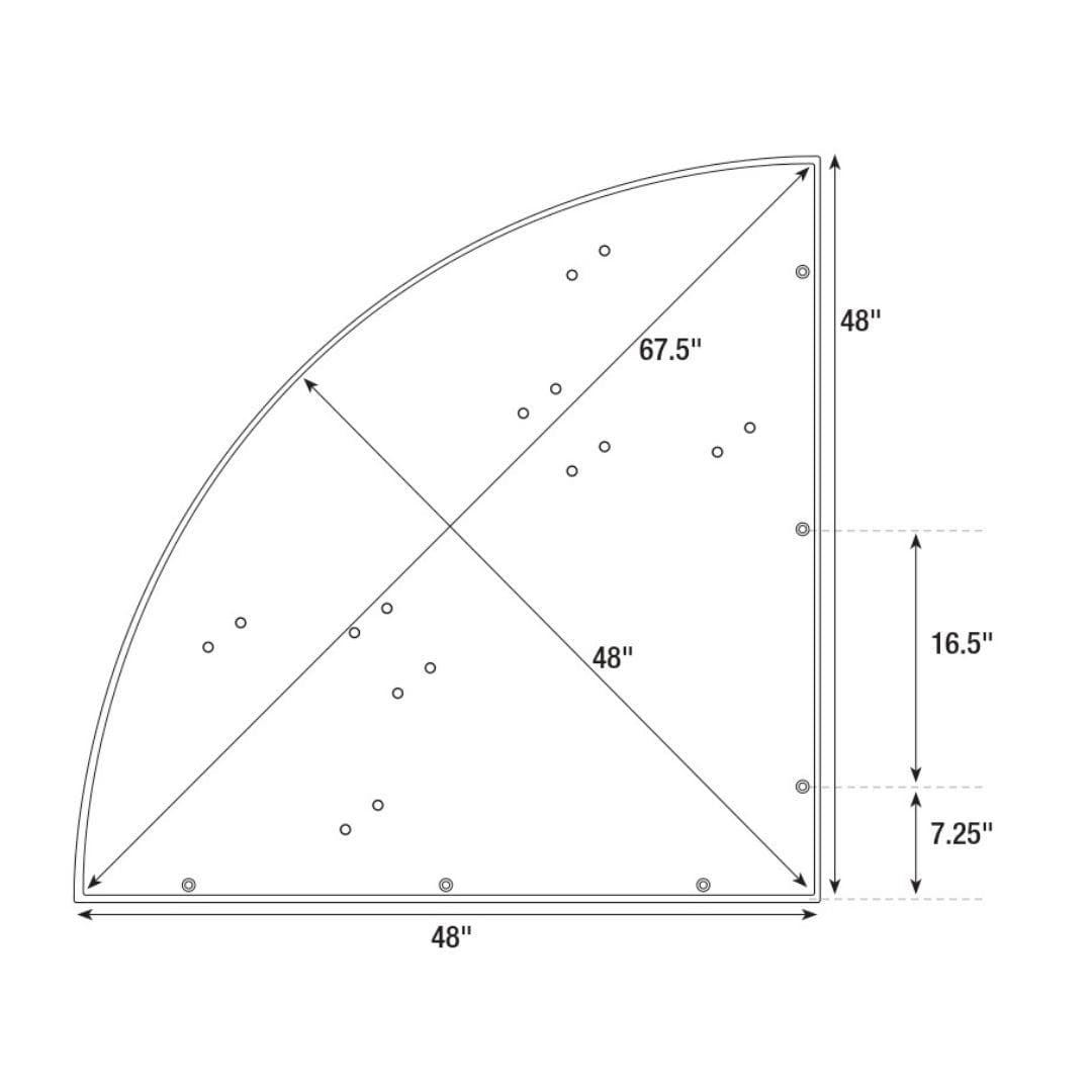 StandUp StandUp 8' Round Ceremonial Portable Stage STG-8x8CER-KT