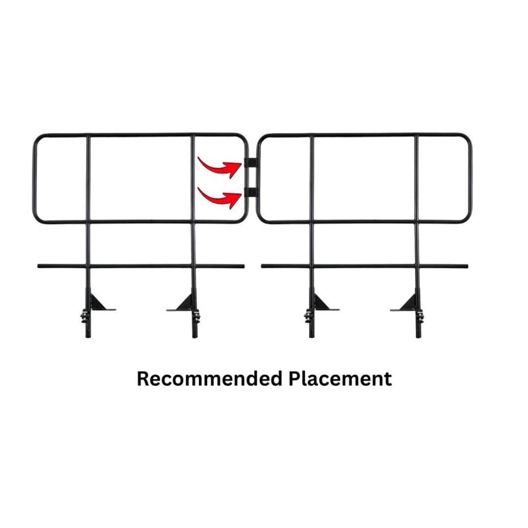 StandUp StandUp 2 Pack 4' High Portable Stage Railing Set - Includes a pair of rail connectors STG-RL36-AX-2