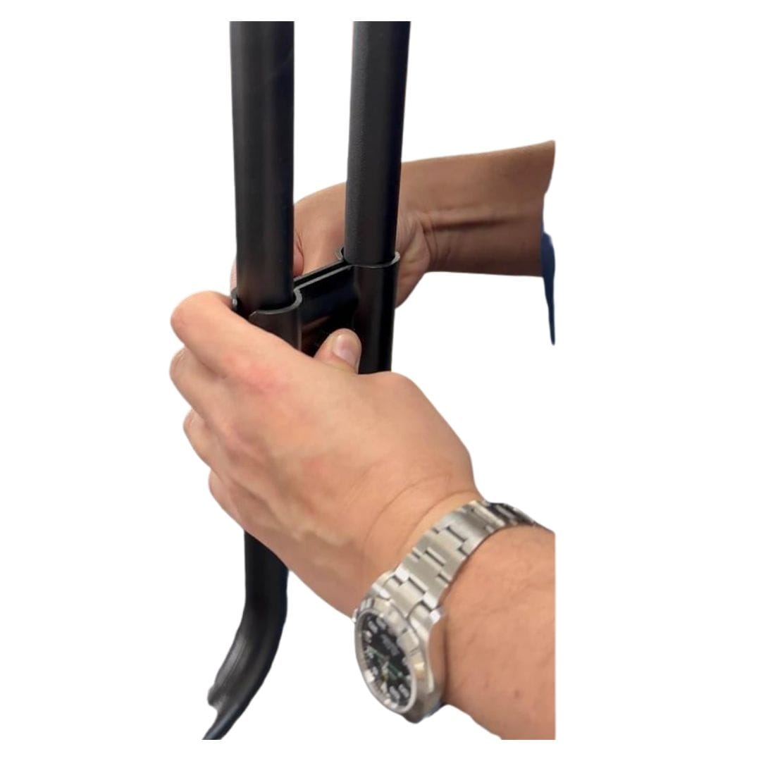 StandUp StandUp 2 Pack 4' High Portable Stage Railing Set - Includes a pair of rail connectors STG-RL36-AX-2