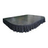 8' Black Stage Skirt 21" High 180 GSM Polyester Linen with 8 Clips