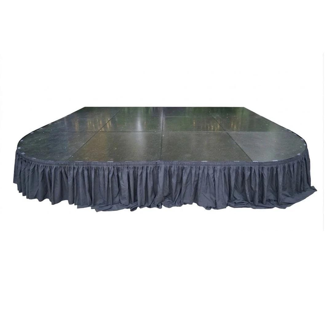 8' Black Stage Skirt 21