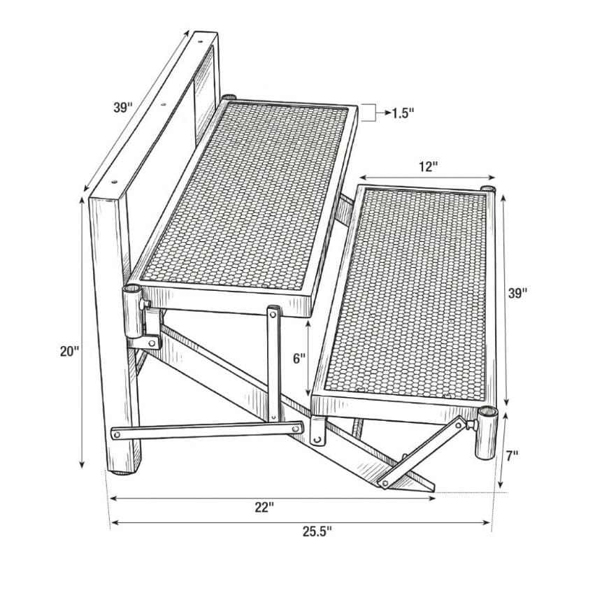 StandUp StandUp Portable Stage Steps - 2 Steps STG-STR2-AX