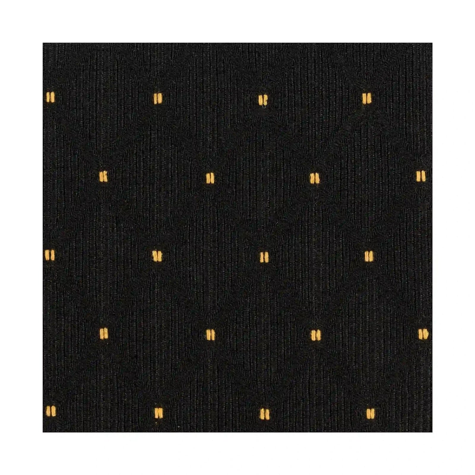 Chivari Black Fabric with Gold Dots Color Swatch Sample  for Banquet and Church Chairs SW-F-BLKGD-ZF