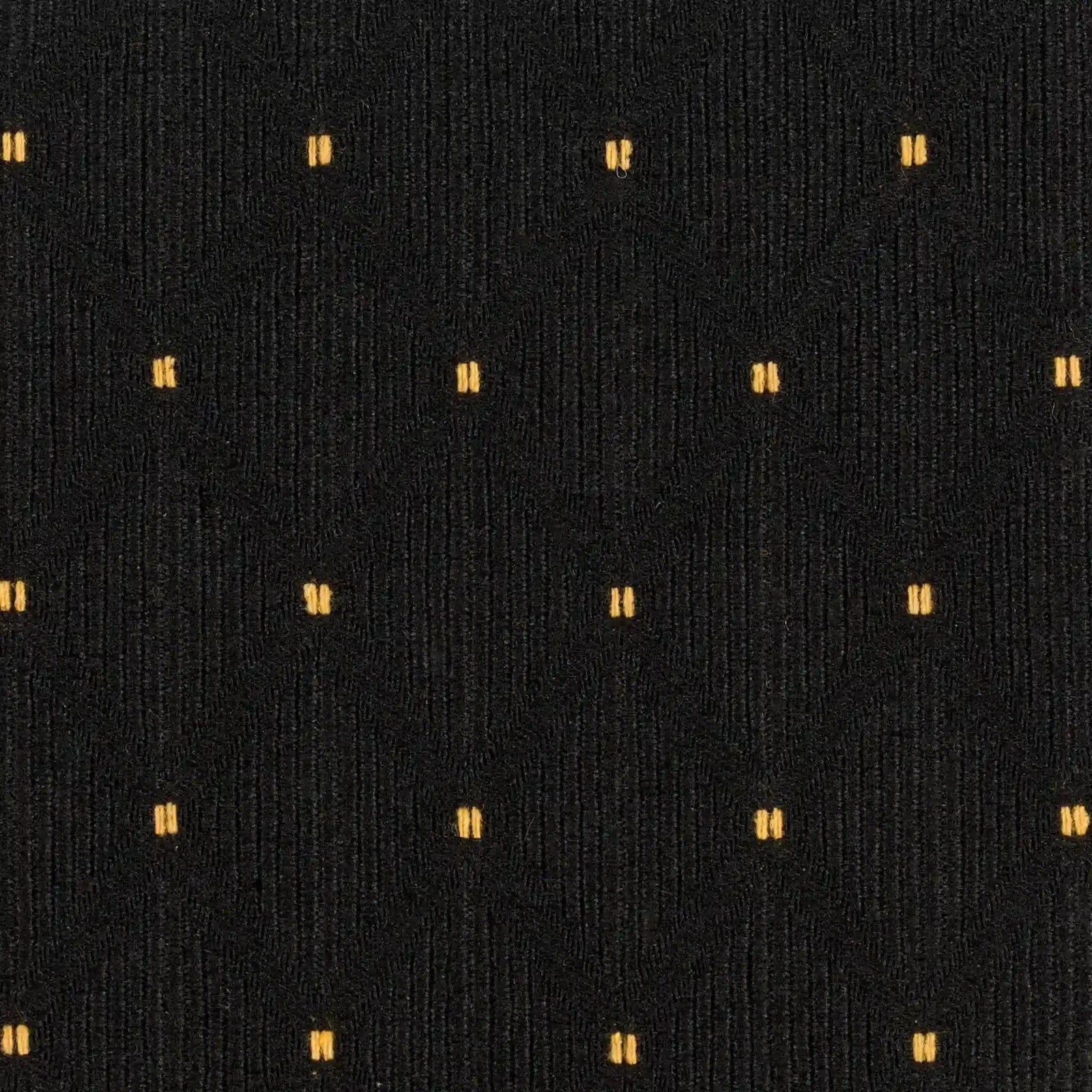 Chivari Black Fabric with Gold Dots Color Swatch Sample  for Banquet and Church Chairs SW-F-BLKGD-ZF