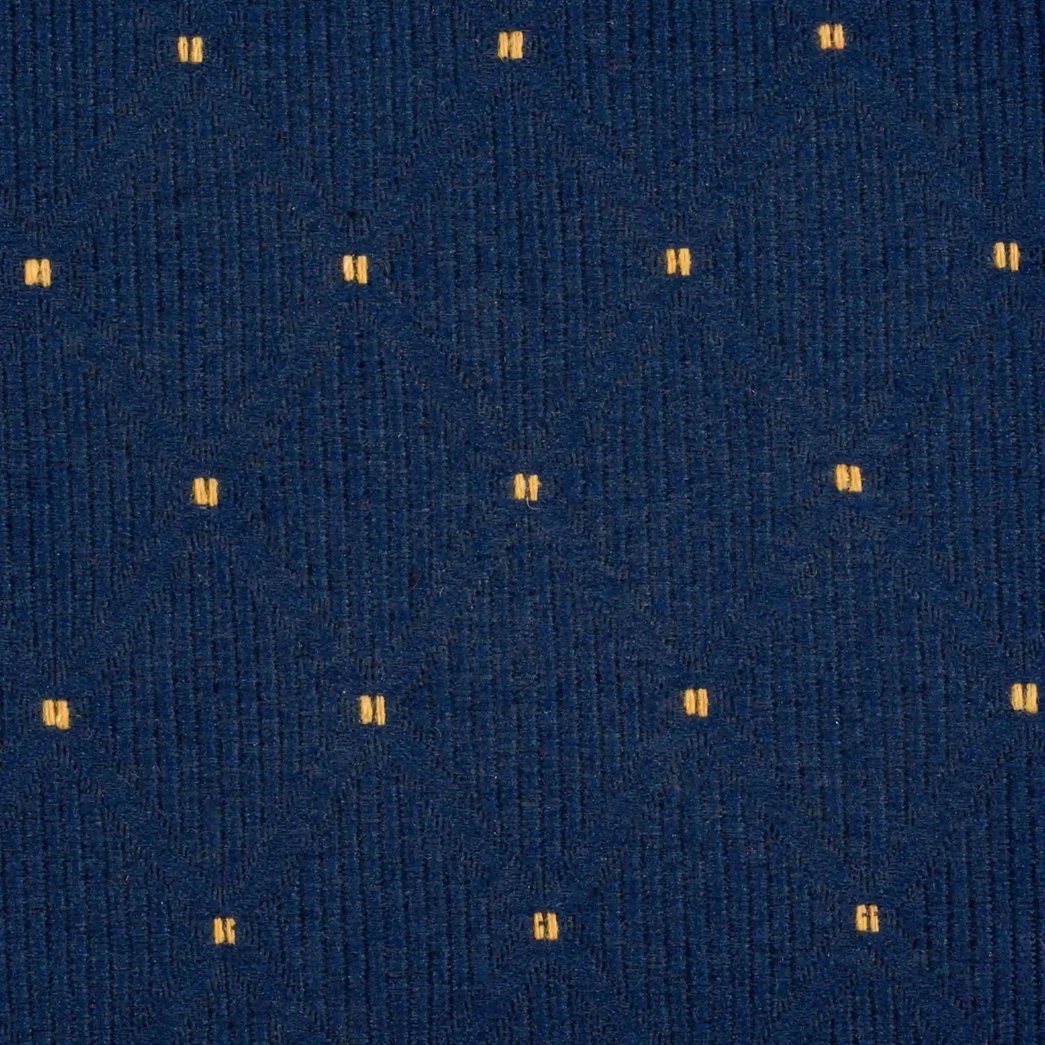 Chivari Navy Blue Fabric with Gold Dots Color Swatch Sample for Banquet and Church Chairs SW-F-GLDD-ZF