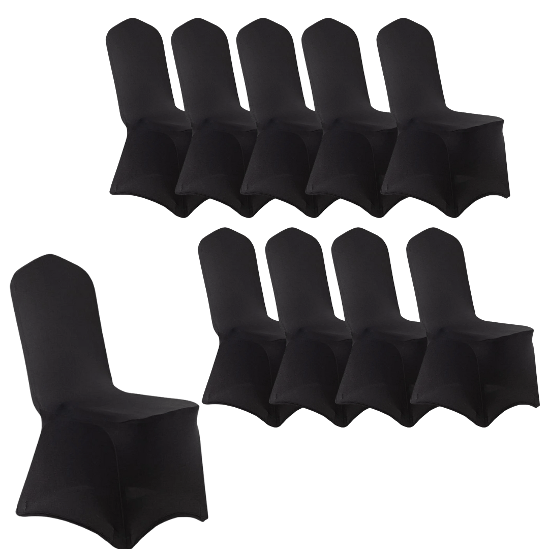 Chivari 10-Pack Black Spandex Chair Cover 250gsm SX-SPANXCHA-BLK-10