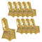 Chivari 10-Pack Metallic Gold Spandex Chair Cover 250gsm SX-SPANXCHA-MGLD-10