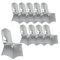 Chivari 10-Pack Metallic Silver Spandex Chair Cover 250gsm SX-SPANXCHA-MSIL-10