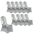 Chivari 10-Pack Metallic Silver Spandex Chair Cover 250gsm SX-SPANXCHA-MSIL-10