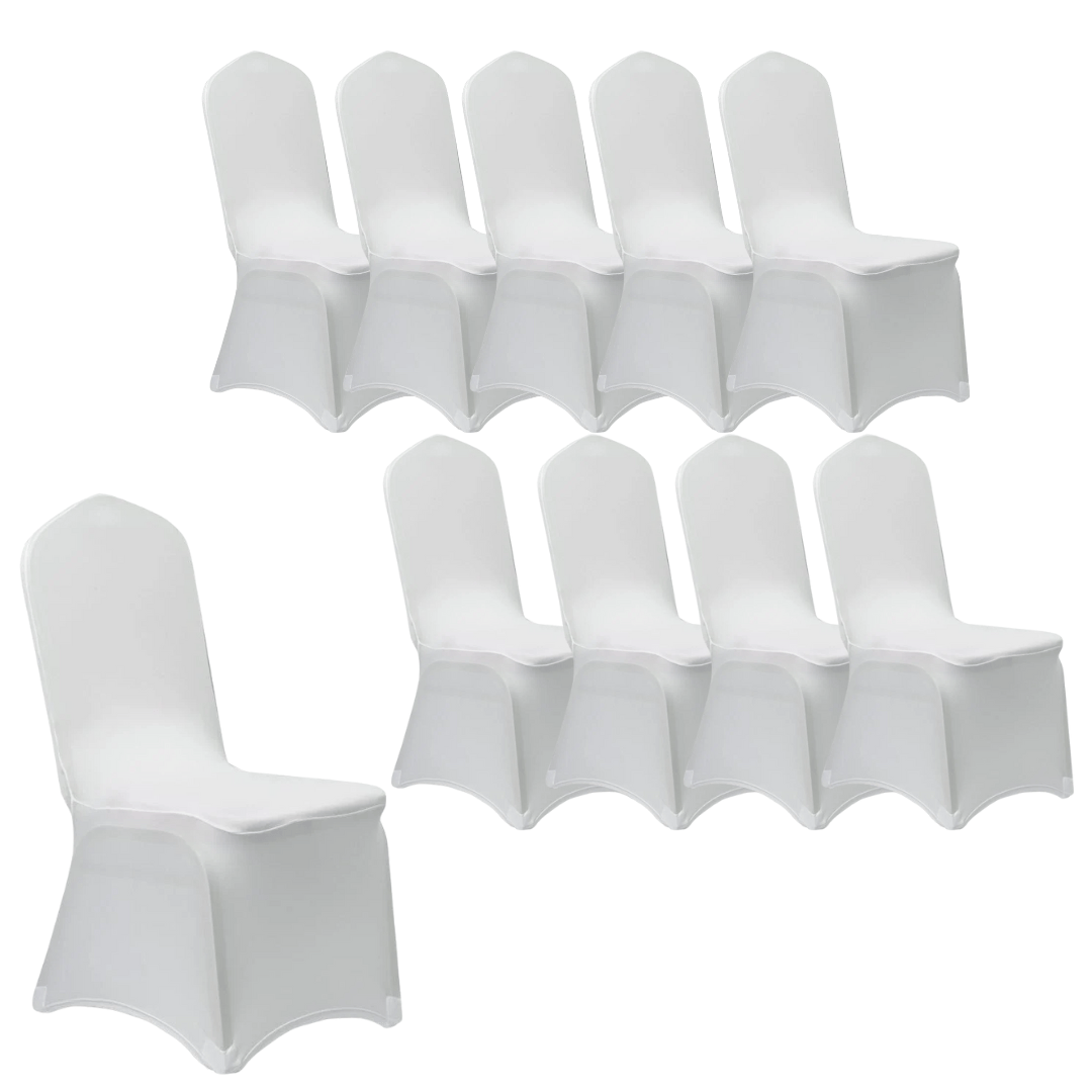 Chivari 10-Pack White Spandex Chair Cover 250 gsm SX-SPANXCHA-WHT-10
