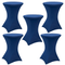 Chivari 5-Pack Navy Blue Spandex Cocktail Table Cover 250gsm 30/32" SX-SPANXTB-32IN-NABLU-5