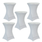 Chivari 5-Pack White Spandex Cocktail Table Cover 250gsm 30/32" SX-SPANXTB-32IN-WHT-5