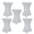Chivari 5-Pack White Spandex Cocktail Table Cover 250gsm 30/32" SX-SPANXTB-32IN-WHT-5