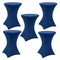 Chivari 5-Pack Navy Blue Spandex 250gsm 36" Cocktail Table Cover SX-SPANXTB-36IN-NABLU-5