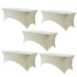 Chivari 5-Pack Ivory Spandex 250gsm 6 Foot Folding Table Cover SX-SPANXTB-6FT-IVR-5