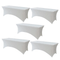 Chivari 5-Pack White Spandex 250GSM 8-ft Folding Table Cover SX-SPANXTB-8FT-WHT-5