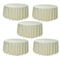 Chivari 5-Pack Ivory Round Polyester Tablecloth 190gsm 120" SX-TABLPOLY-120IN-IVR-5