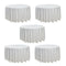 Chivari 5-Pack White Round Polyester Tablecloth 190gsm 120" SX-TABLPOLY-120IN-WHT-5