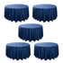 Chivari 5-Pack Navy Blue Round Polyester Tablecloth 190gsm 132" SX-TABLPOLY-132IN-NABLU-5
