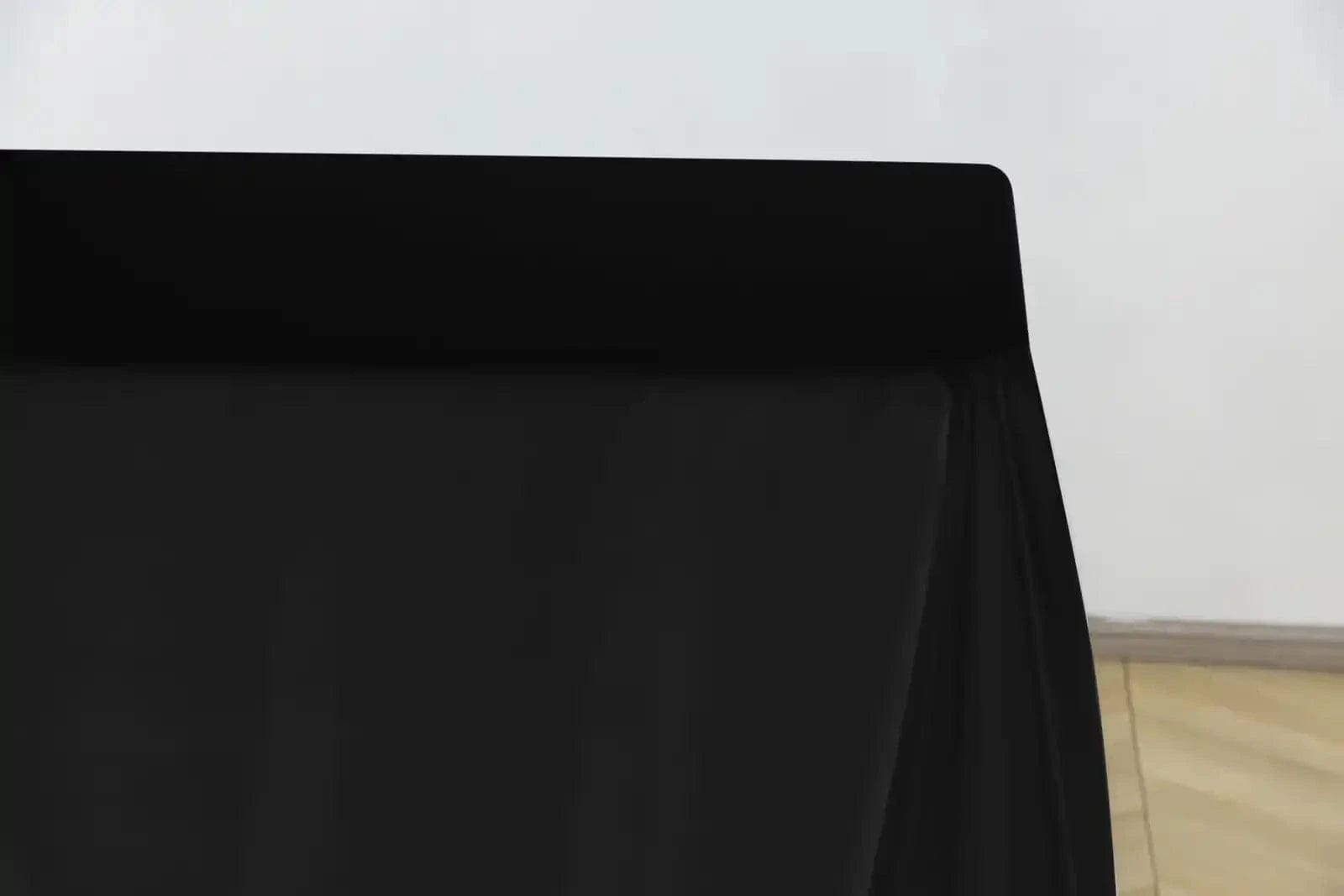 Chivari 5-Pack Black Polyester Rectangle Tablecloth 190gsm  90