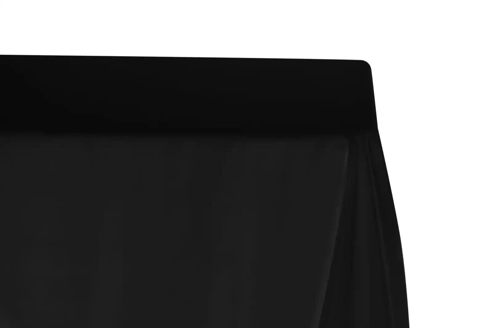 Chivari 5-Pack Black Polyester Rectangle Tablecloth 190gsm  90" x 132" SX-TABLPOLY-90132-BLK-5
