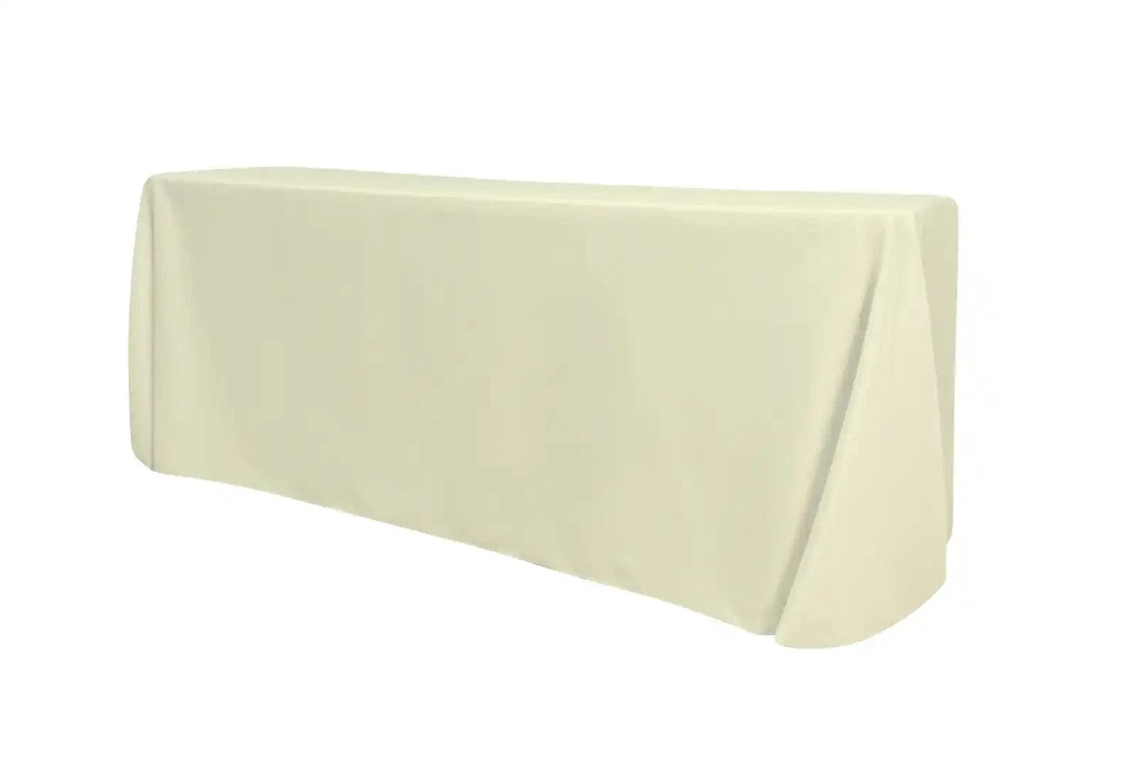 Chivari 5-Pack Ivory Polyester Rectangle Tablecloth 190gsm 90" x 132" SX-TABLPOLY-90132-IVR-5