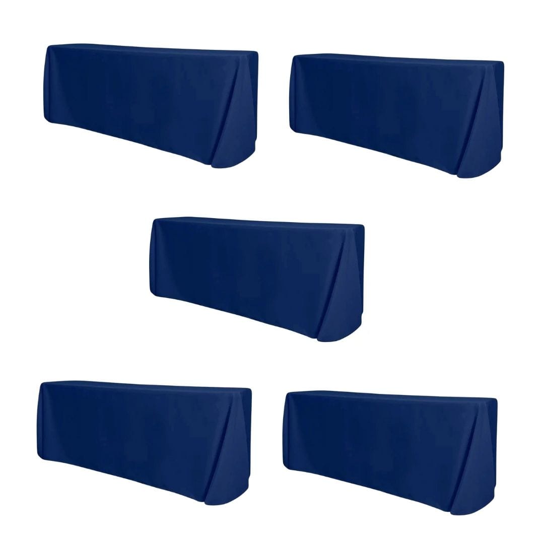 Chivari 5-Pack Navy Blue Polyester Rectangle Tablecloth 190gsm 90