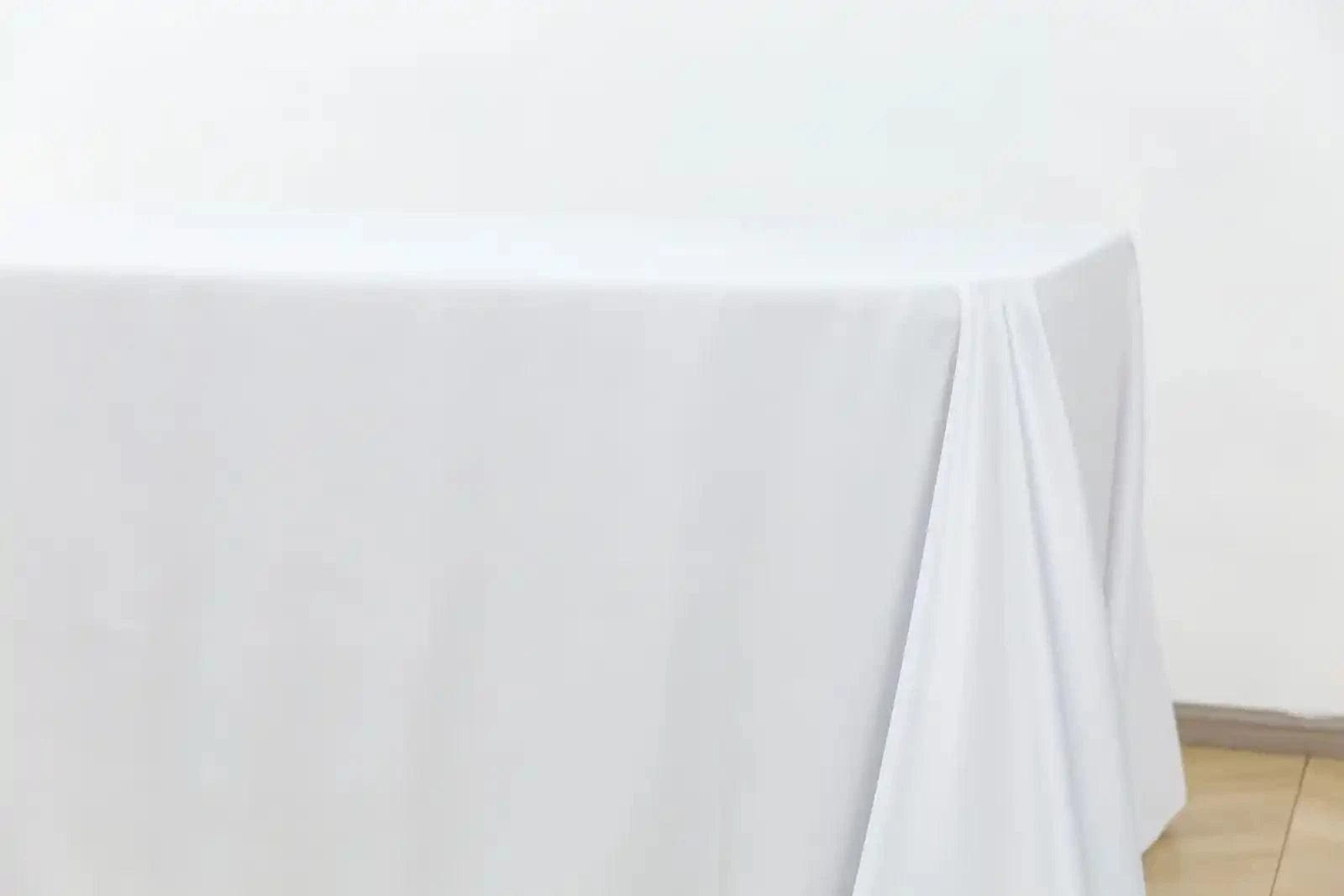 Chivari 5-Pack White Polyester Rectangle Tablecloth 190gsm 90