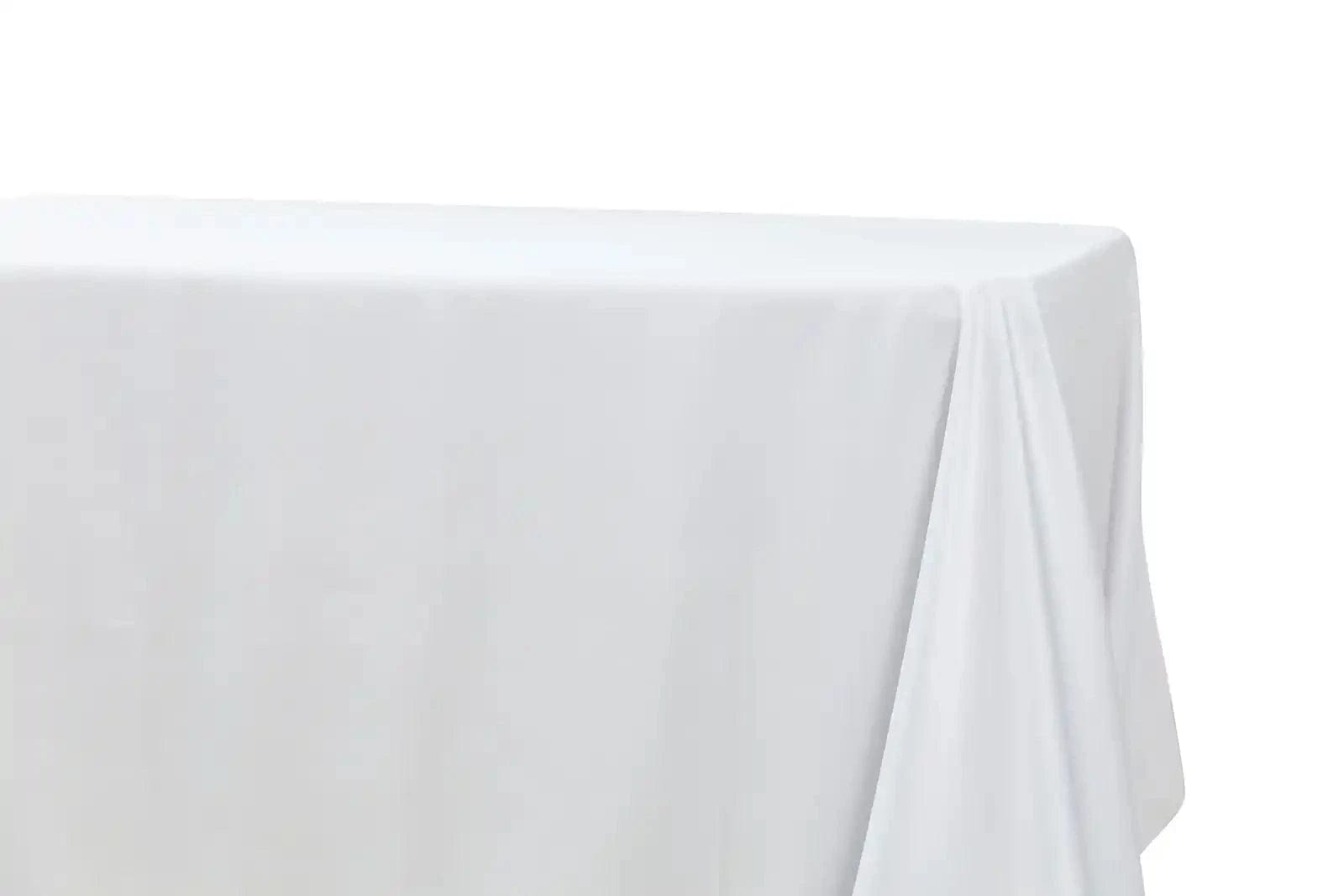 Chivari 5-Pack White Polyester Rectangle Tablecloth 190gsm 90" x 156" SX-TABLPOLY-90156-WHT-5