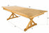 Chivari 96″ x 40″ (8 Foot) Natural  Rectangle X Leg Wood Farm Table TFARMRT9640-NATURAL-X-LEG-AX-T