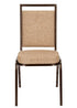 Chivari Tan Fabric on Copper Vein Frame Square Back Banquet Chair CQSFTN-ZF-T