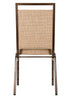 Chivari Tan Fabric on Copper Vein Frame Square Back Banquet Chair CQSFTN-ZF-T