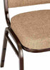 Chivari Tan Fabric on Copper Vein Frame Square Back Banquet Chair CQSFTN-ZF-T