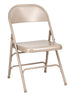 Chivari 48 Beige Metal Folding Chairs + 6 Heavy Duty Plastic 72x30 Banquet Tables + Hybrid Folding Chair and Banquet Table  Cart CFMBE-48-6RT-KT