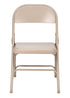 Chivari 48 Beige Metal Folding Chairs + 6 Heavy Duty Plastic 72x30 Banquet Tables + Hybrid Folding Chair and Banquet Table  Cart CFMBE-48-6RT-KT