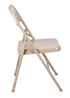 Chivari 48 Beige Metal Folding Chairs + 6 Heavy Duty Plastic 72x30 Banquet Tables + Hybrid Folding Chair and Banquet Table  Cart CFMBE-48-6RT-KT
